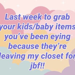 Last week for kids/babies items